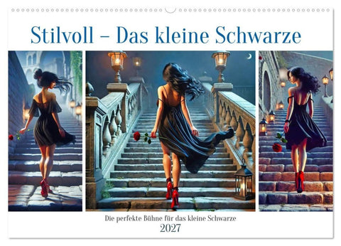 Stilvoll - Das kleine Schwarze (Wandkalender 2027 DIN A2 quer), CALVENDO Monatskalender