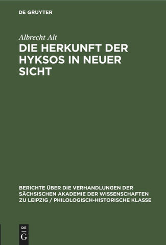 Die Herkunft der Hyksos in neuer Sicht