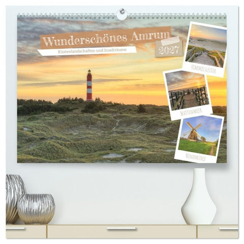 Wunderschönes Amrum (hochwertiger Premium Wandkalender 2027 DIN A2 quer), Kunstdruck in Hochglanz