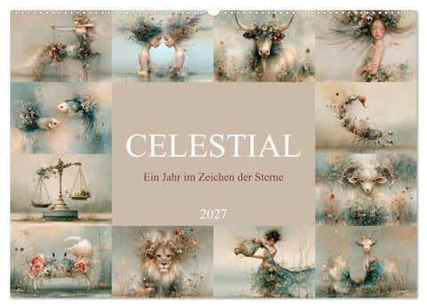 CELESTIAL - Ein Jahr im Zeichen der Sterne (Wandkalender 2027 DIN A2 quer), CALVENDO Monatskalender
