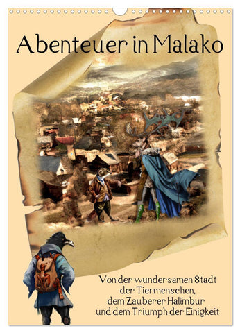 Abenteuer in Malako (Wandkalender 2027 DIN A3 hoch), CALVENDO Monatskalender