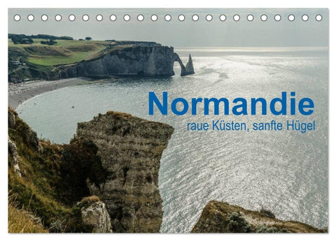 Normandie - raue Küsten, sanfte Hügel (Tischkalender 2027 DIN A5 quer), CALVENDO Monatskalender
