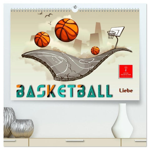 Basketball Liebe (hochwertiger Premium Wandkalender 2027 DIN A2 quer), Kunstdruck in Hochglanz