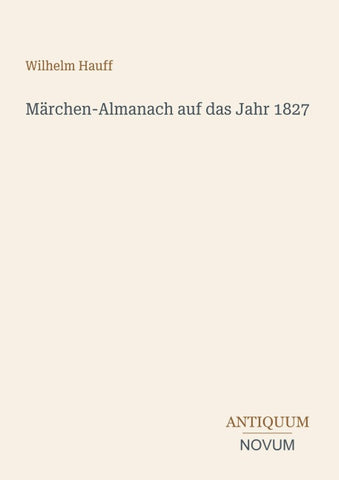 Märchen-Almanach auf das Jahr 1827