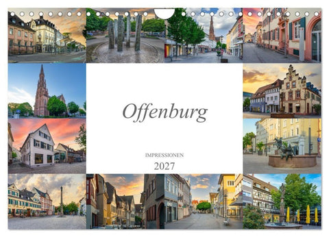 Offenburg Impressionen (Wandkalender 2027 DIN A4 quer), CALVENDO Monatskalender