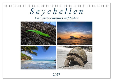 Seychellen - Das letzte Paradies auf Erden (Tischkalender 2027 DIN A5 quer), CALVENDO Monatskalender