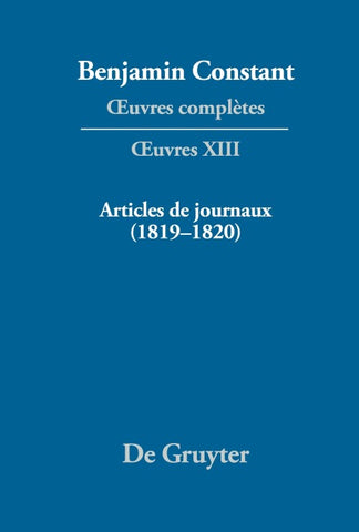 Articles de journaux (1819–1820)