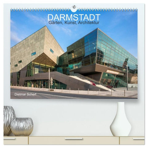 Darmstadt - Gärten, Kunst, Architektur (hochwertiger Premium Wandkalender 2027 DIN A2 quer), Kunstdruck in Hochglanz
