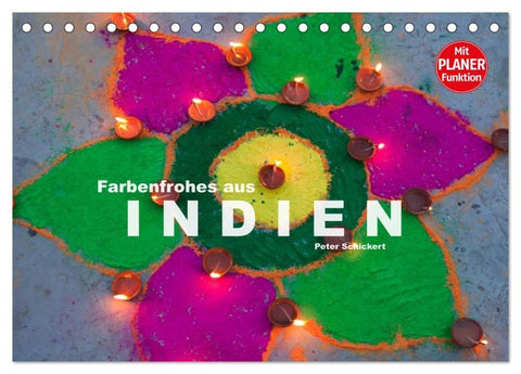 Farbenfrohes aus Indien (Tischkalender 2027 DIN A5 quer), CALVENDO Monatskalender