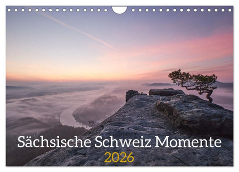 Sächsische Schweiz Momente 2026 (Wandkalender 2026 DIN A4 quer), CALVENDO Monatskalender