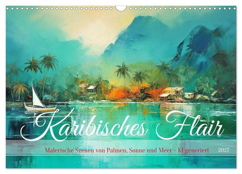 Karibisches Flair (Wandkalender 2027 DIN A3 quer), CALVENDO Monatskalender
