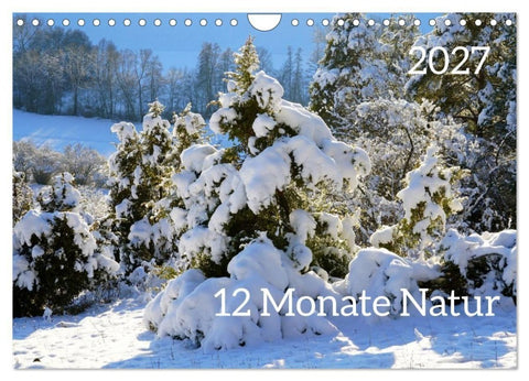 12 Monate Natur (Wandkalender 2027 DIN A4 quer), CALVENDO Monatskalender