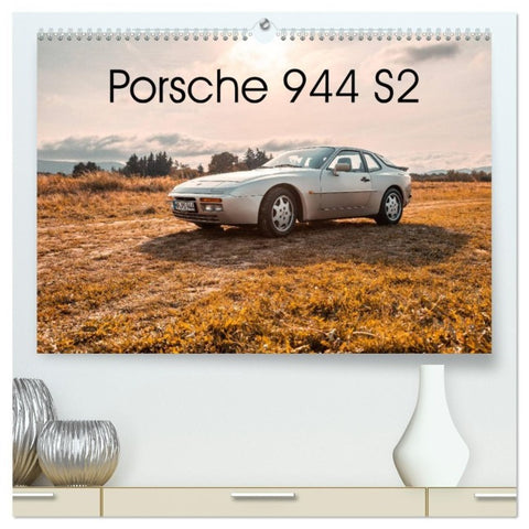 ´89 Porsche 944 S2 (hochwertiger Premium Wandkalender 2027 DIN A2 quer), Kunstdruck in Hochglanz