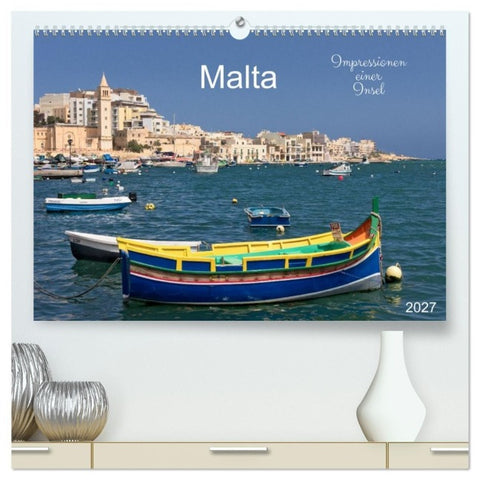 Malta. Impressionen einer Insel (hochwertiger Premium Wandkalender 2027 DIN A2 quer), Kunstdruck in Hochglanz