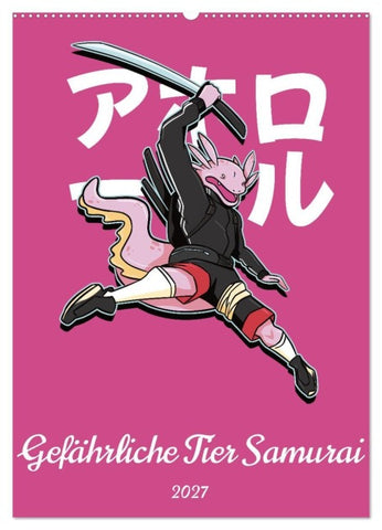 Gefährliche Tier Samurai (Wandkalender 2027 DIN A2 hoch), CALVENDO Monatskalender