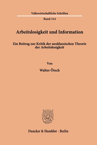 Arbeitslosigkeit und Information.