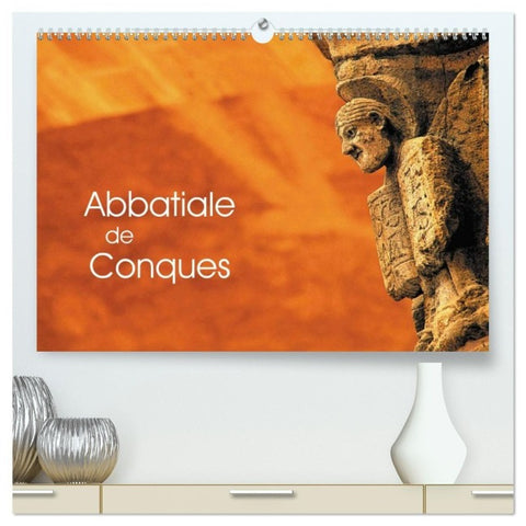 Abbatiale de Conques (Calendrier mural haut de gamme 2027 DIN A2 vertical), CALVENDO calendrier mensuel
