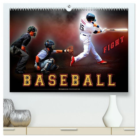 Baseball - Fight (hochwertiger Premium Wandkalender 2027 DIN A2 quer), Kunstdruck in Hochglanz