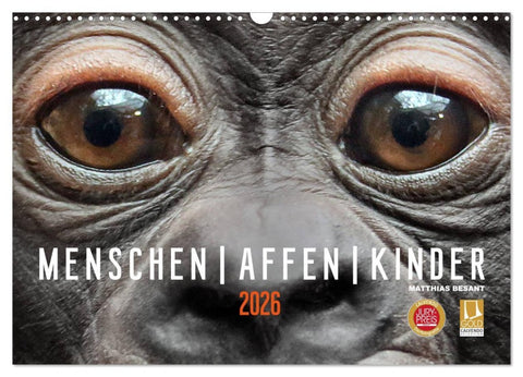 MENSCHEN-AFFEN-KINDER (Wandkalender 2026 DIN A3 quer), CALVENDO Monatskalender