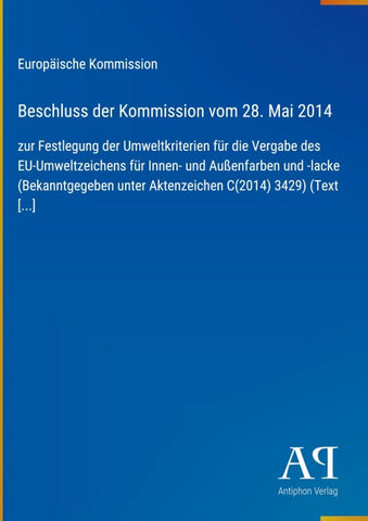 Beschluss der Kommission vom 28. Mai 2014