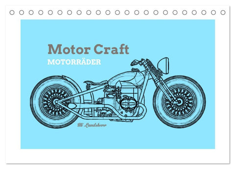 Motor Craft Motorräder (Tischkalender 2026 DIN A5 quer), CALVENDO Monatskalender