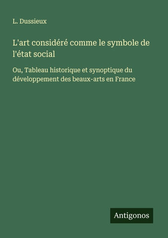 L'art considéré comme le symbole de l'état social