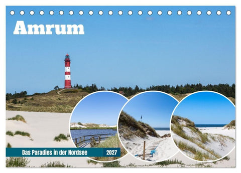 Amrum - Das Paradies in der Nordsee (Tischkalender 2027 DIN A5 quer), CALVENDO Monatskalender
