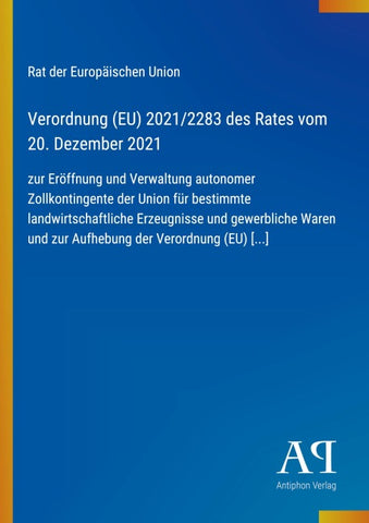 Verordnung (EU) 2021/2283 des Rates vom 20. Dezember 2021