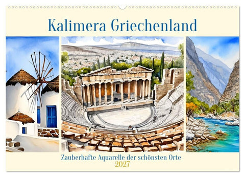 Kalimera Griechenland (Wandkalender 2027 DIN A2 quer), CALVENDO Monatskalender