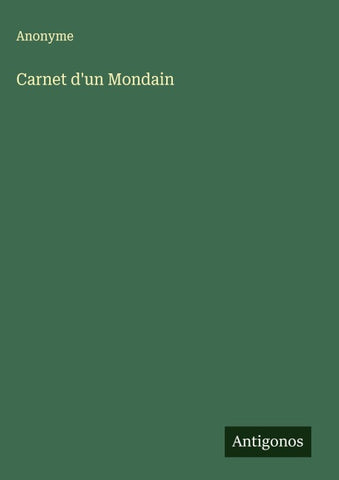 Carnet d'un Mondain
