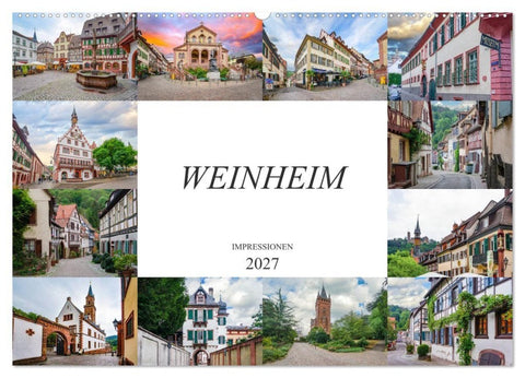 Weinheim Impressionen (Wandkalender 2027 DIN A2 quer), CALVENDO Monatskalender
