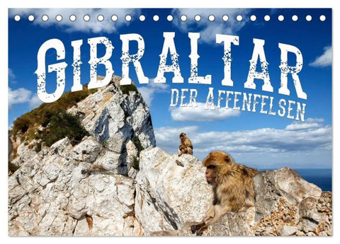 Gibraltar - der Affenfelsen (Tischkalender 2027 DIN A5 quer), CALVENDO Monatskalender