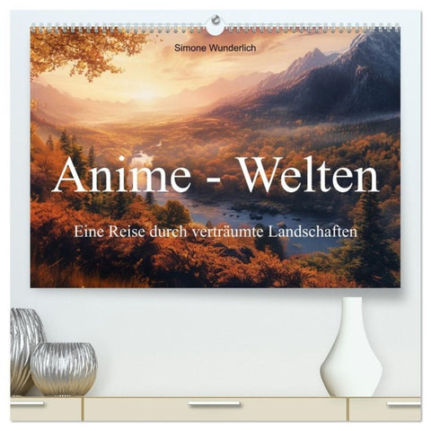 Anime - Welten: Eine Reise durch verträumte Welten (hochwertiger Premium Wandkalender 2027 DIN A2 quer), Kunstdruck in Hochglanz