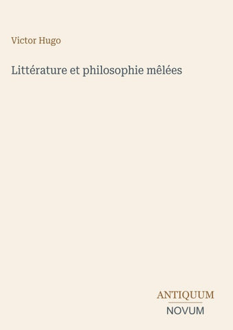 Littérature et philosophie mêlées