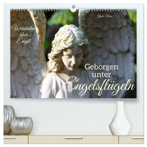 Geborgen unter Engelsflügeln (hochwertiger Premium Wandkalender 2027 DIN A2 quer), Kunstdruck in Hochglanz