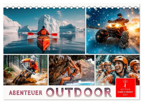 Abenteuer Outdoor (Tischkalender 2027 DIN A5 quer), CALVENDO Monatskalender