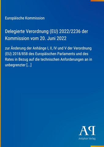 Delegierte Verordnung (EU) 2022/2236 der Kommission vom 20. Juni 2022
