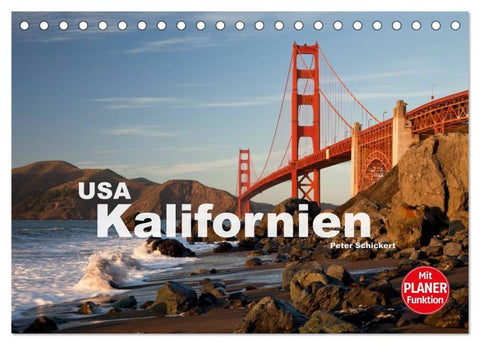 Kalifornien USA (Tischkalender 2027 DIN A5 quer), CALVENDO Monatskalender