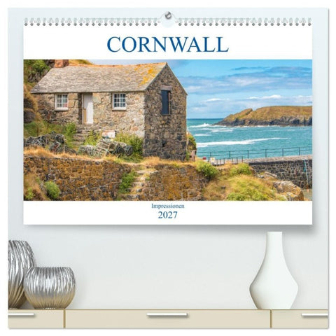Cornwall Impressionen (hochwertiger Premium Wandkalender 2027 DIN A2 quer), Kunstdruck in Hochglanz