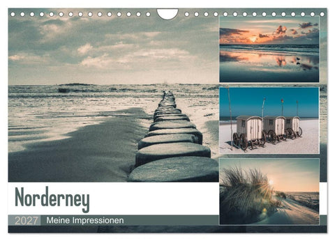 Mein Jahr auf Norderney (Wandkalender 2027 DIN A4 quer), CALVENDO Monatskalender