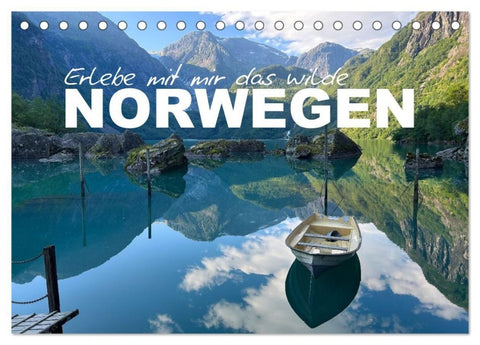 Erlebe mit mir das wilde Norwegen (Tischkalender 2026 DIN A5 quer), CALVENDO Monatskalender