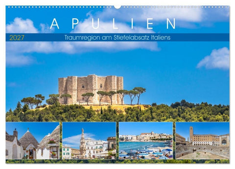 Apulien - Traumregion am Stiefelabsatz Italiens (Wandkalender 2027 DIN A2 quer), CALVENDO Monatskalender