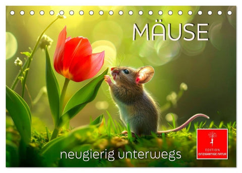 Mäuse - neugierig unterwegs (Tischkalender 2027 DIN A5 quer), CALVENDO Monatskalender