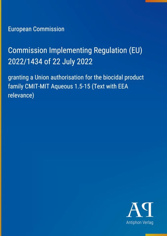 Commission Implementing Regulation (EU) 2022/1434 of 22 July 2022
