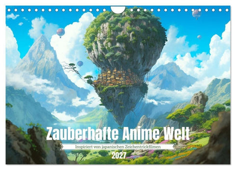 Zauberhafte Anime Welt (Wandkalender 2027 DIN A4 quer), CALVENDO Monatskalender