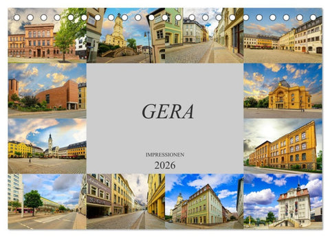 Gera Impressionen (Tischkalender 2026 DIN A5 quer), CALVENDO Monatskalender