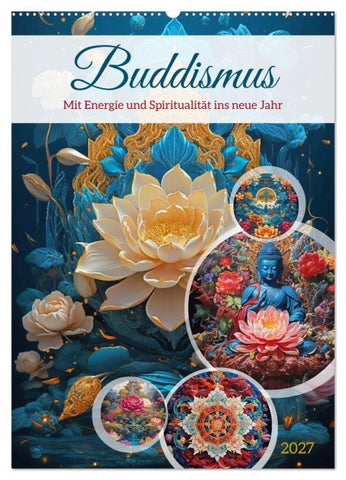 Buddismus (Wandkalender 2027 DIN A2 hoch), CALVENDO Monatskalender
