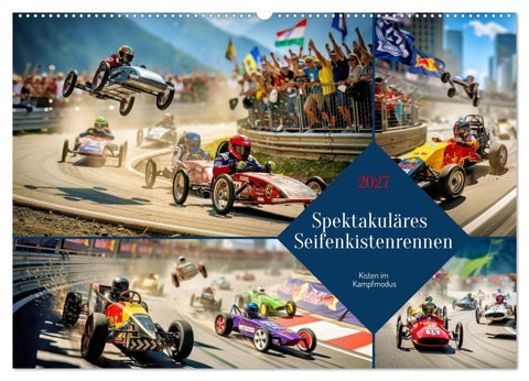 Spektakuläres Seifenkistenrennen (Wandkalender 2027 DIN A2 quer), CALVENDO Monatskalender