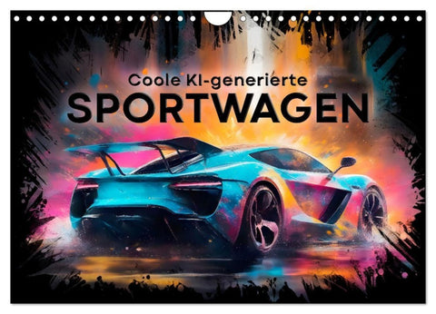 Coole KI-generierte SPORTWAGEN (Wandkalender 2027 DIN A4 quer), CALVENDO Monatskalender