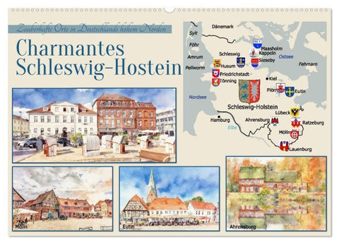 Charmantes Schleswig-Holstein (Wandkalender 2027 DIN A2 quer), CALVENDO Monatskalender